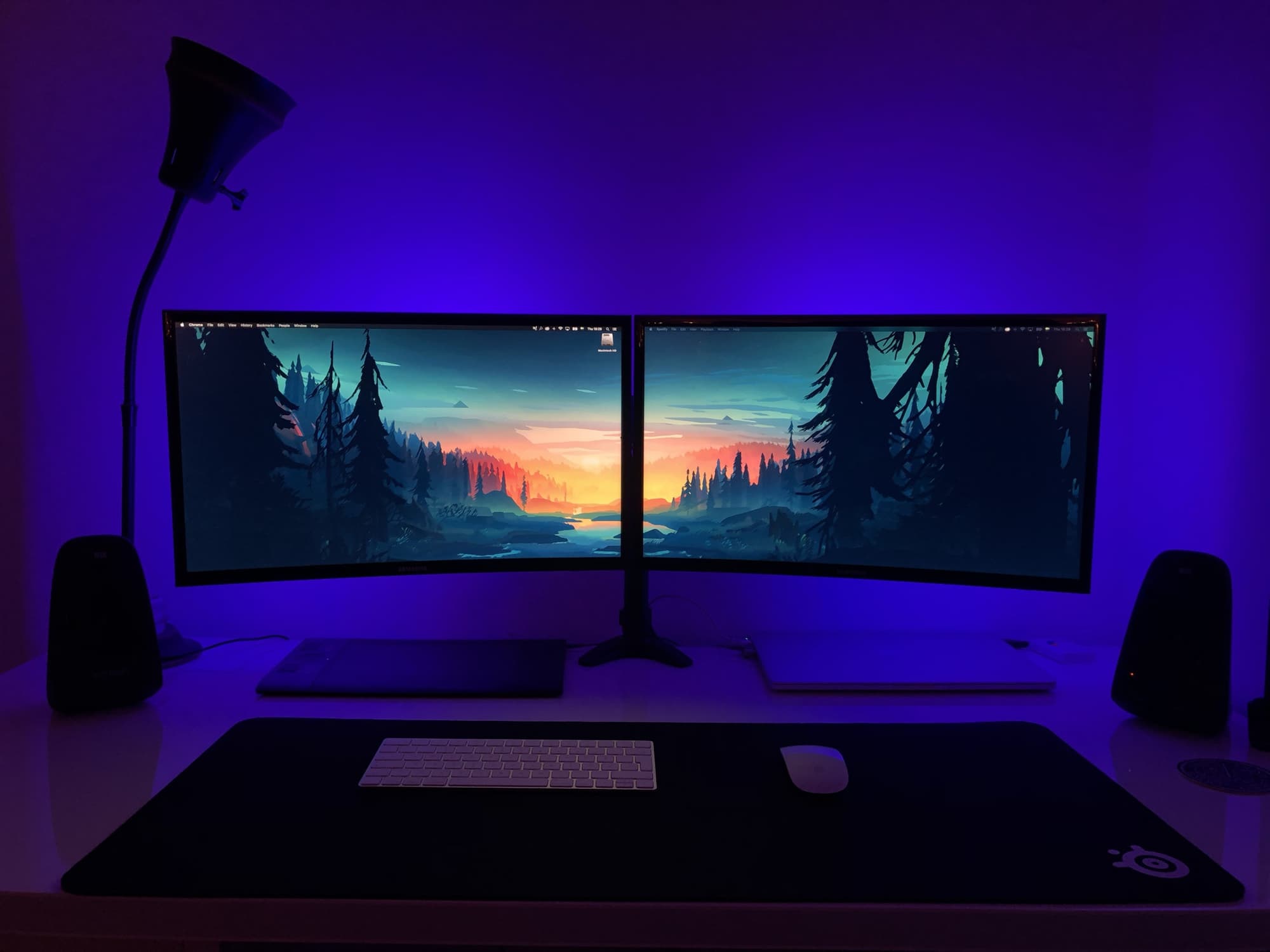 optimal layout for 2 monitors
