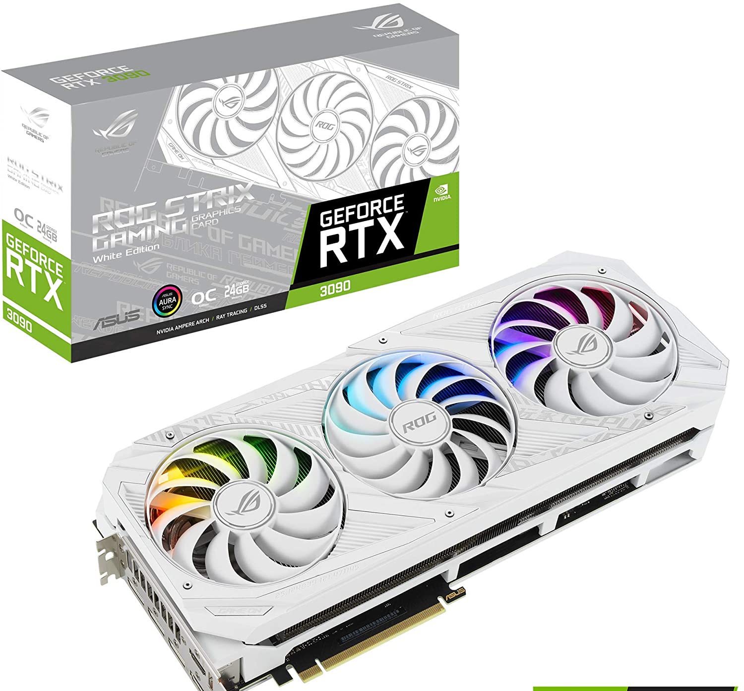  ASUS ROG Strix NVIDIA GeForce RTX 3090 White OC