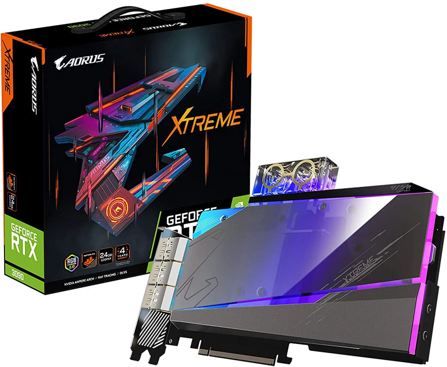 GIGABYTE AORUS GeForce RTX 3090 Xtreme WATERFORCE WB Water Block Cooling System